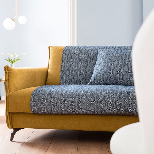 Ριχτάρι Πολυθρόνας (180x180) Gofis Home Peacock Royal Blue 935/01