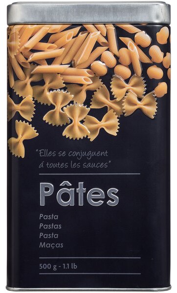 Δοχείο Για Ζυμαρικά 500gr (Φ10.7x18.4) F-V Embossed Black 136306