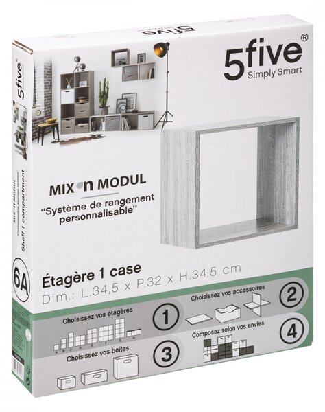 Ράφι Τοίχου (34.5x32x34.5) F-V Mix Grey 138966A
