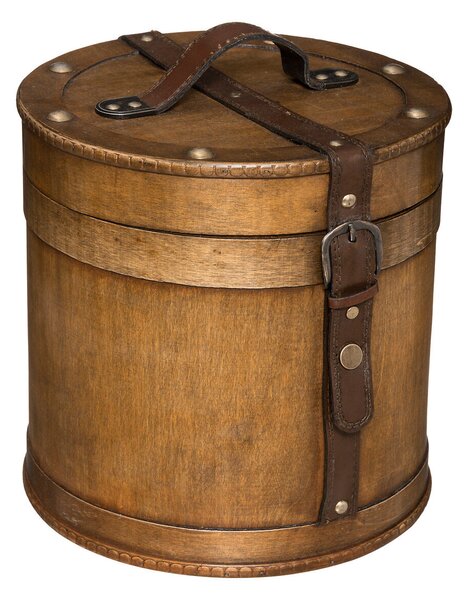 Κουτιά Αποθήκευσης (Σετ 2τμχ) A-S Wooden Round 182352