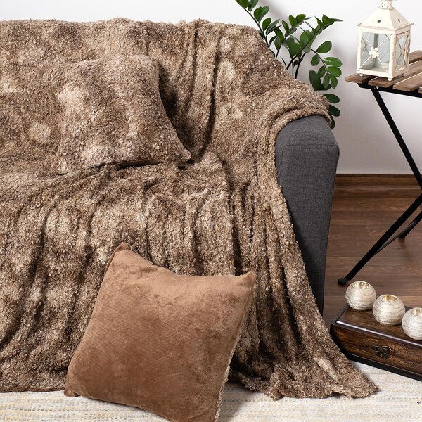 Ριχτάρι Καναπέ Διθέσιου Γούνινο (180x250) Silk Fashion Astrakan Beige