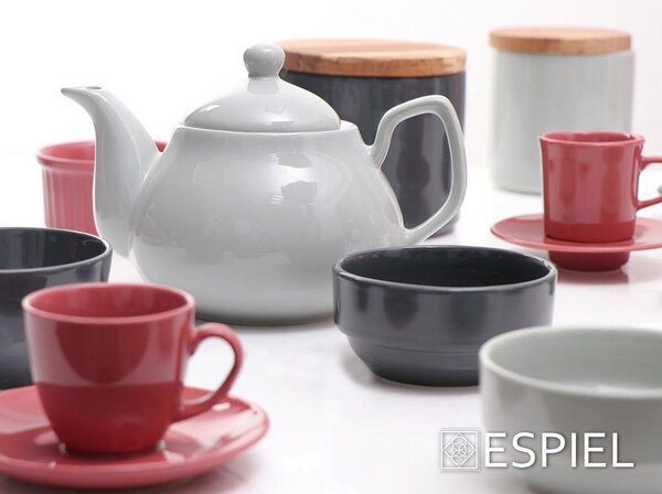 Φλυτζάνι Espresso 100ml + Πιατάκι Espiel Essentials Pomegranate OWD105K6