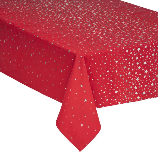 Χριστουγεννιάτικο Τραπεζομάντηλο (140x360) A-S Red/Silver Stars 169609A