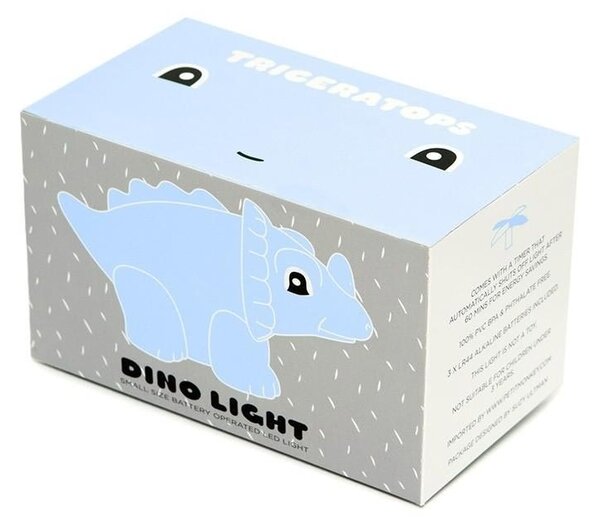 Παιδικό Φωτάκι Νυκτός LED Petit Monkey Dino Triceratops PTM-NL-DTB Blue
