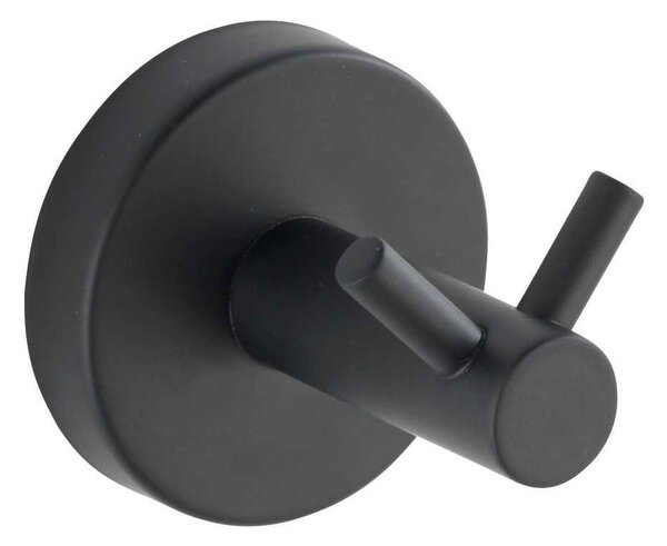 Κρεμαστράκι Τοίχου (Φ5.5x5.5) Wenko Bosio Black Matt 24233100