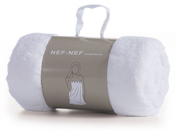 Πετσέτα Σώματος Με Κουμπιά (80x146) Nef-Nef Homeware Sandy White 400gsm