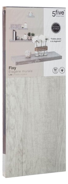 Ράφι Τοίχου (60x23.5x3.8) F-V Grey 138953D