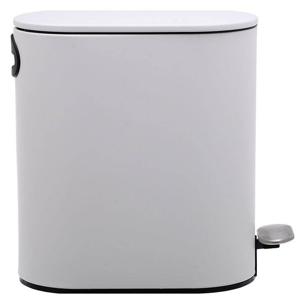 Κάδος Απορριμμάτων Μπάνιου (14x28x31) Estia 5lt Slim Oval White Matt 02-14575