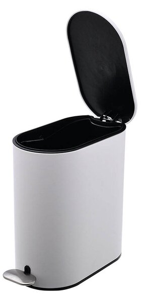 Κάδος Απορριμμάτων Μπάνιου (14x28x31) Estia 5lt Slim Oval White Matt 02-14575