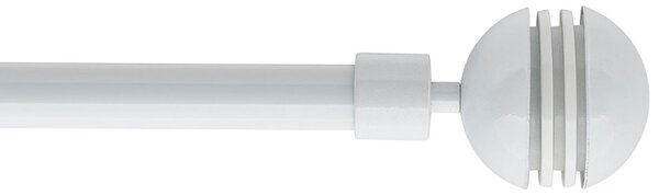 Κουρτινόξυλο Φ19mm Μονό Επεκτεινόμενο 210-380cm Με Άκρα L-N Zenitude White 75054210102