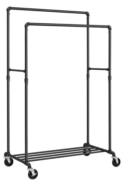 Κρεμάστρα Δαπέδου Διπλή Τροχήλατη (100x59x162) Songmics HSR60BV1