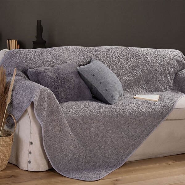 Ριχτάρι Πολυθρόνας Μπουκλέ (180x180) Nef-Nef Homeware Vanjel Grey