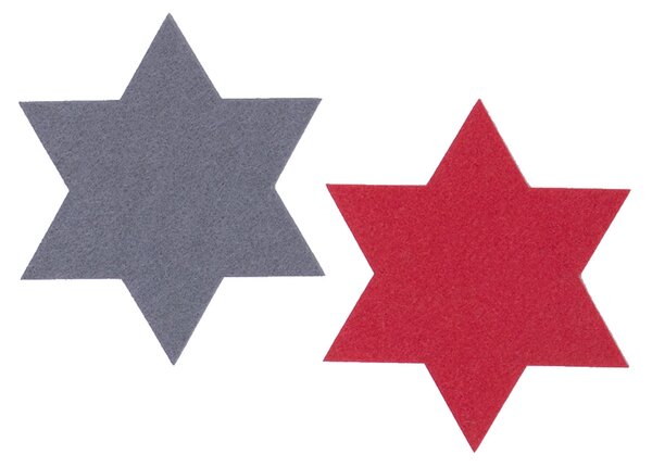Χριστουγεννιάτικα Σουπλά (Σετ 2τμχ) Nef-Nef Homeware Felt Star Red