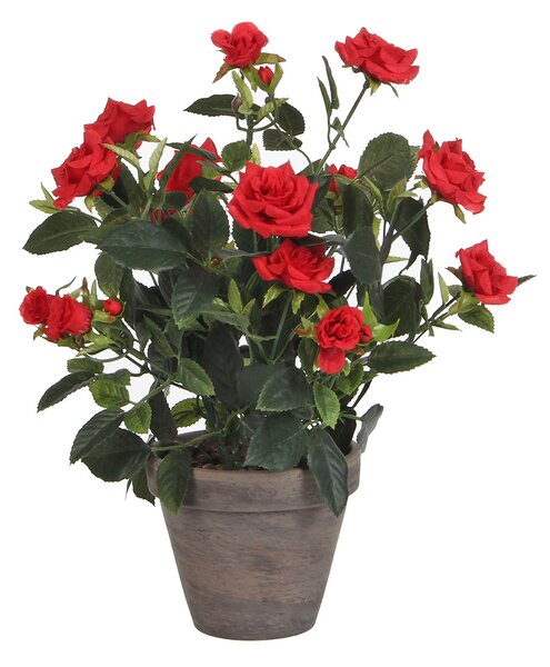 Τεχνητό Λουλούδι Σε Γλάστρα 33εκ. Edelman Rosebush Red 948333