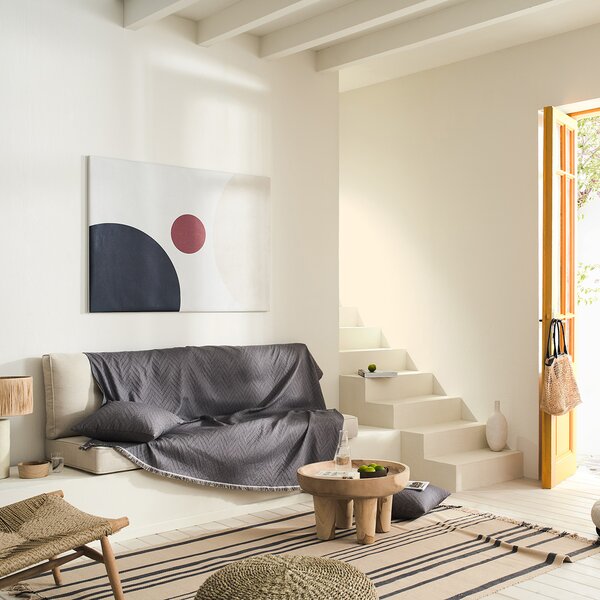 Ριχτάρι Πολυθρόνας (180x180) Gofis Home Ori Graphite 401/14