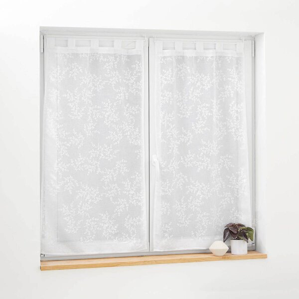 Σετ Κουρτίνες Παραθύρου (60x120) L-C Με Τιράντες Karla White 1627506