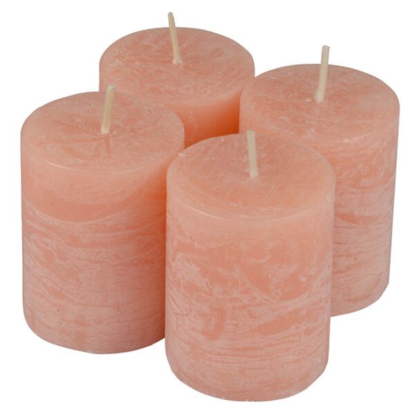 Κεριά (Σετ 4τμχ) L-C Rustique Powder Pink 6BPC128RP