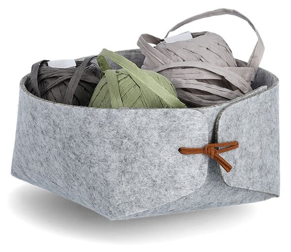 Καλάθι Αποθήκευσης (13.5x13.5x7.5) Z-L Light Grey 14450