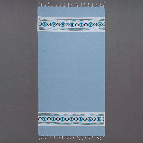 Πετσέτα Θαλάσσης - Παρεό (90x180) Silk Fashion nkp707 Σιέλ