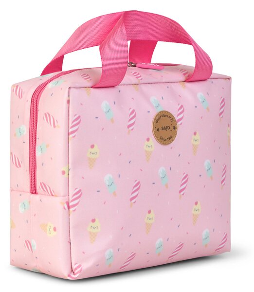 Ισοθερμική Τσάντα Φαγητού (24x10x19) Saro Ice Creams Pink 52506
