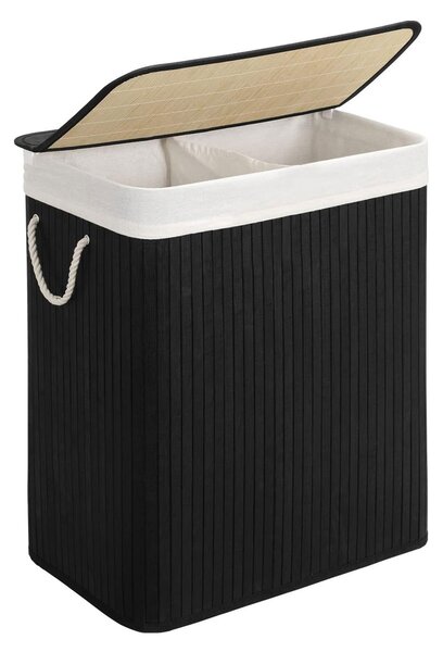 Καλάθι Απλύτων 2 Θέσεων (51.5x31.5x61.5) Songmics LCB64BK
