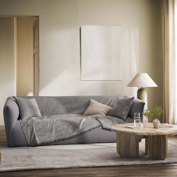 Ριχτάρι Καναπέ Τριθέσιου (180x310) Gofis Home Yrsa Cloud Grey 141/15