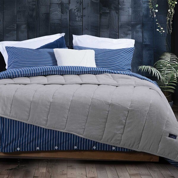 Λεπτό Πάπλωμα Υπέρδιπλο (220x240) Nautica By Nef-Nef Homeware Nau Coast Grey