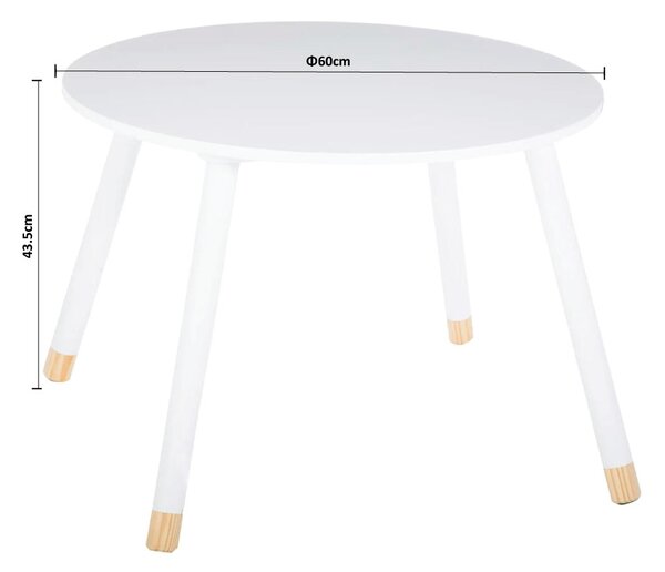 Παιδικό Τραπεζάκι (Φ60x43.5) A-S Sweet White 127152B