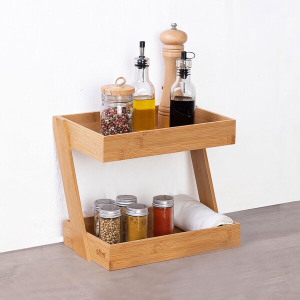 Ραφιέρα Οργάνωσης Κουζίνας (31.5x22.5x26) F-V Tray Organizer Bamboo 169186