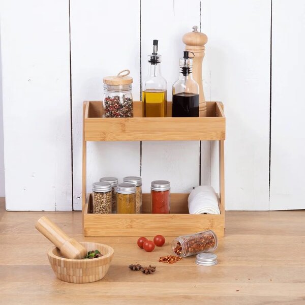 Ραφιέρα Οργάνωσης Κουζίνας (31.5x22.5x26) F-V Tray Organizer Bamboo 169186