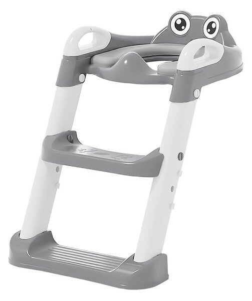 Παιδικό Κάθισμα Τουαλέτας Με Σκαλάκι Bebe Stars Frog Grey 56-186