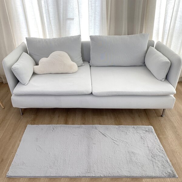 Χαλί Διαδρόμου Γούνινο (67x140) Anna Riska Felicity Silver Grey