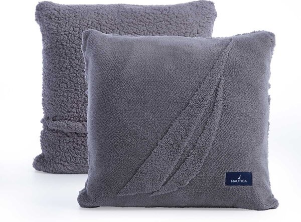 Διακοσμητικό Μαξιλάρι Fleece 2 Όψεων (45x45) Nautica By Nef-Nef Homeware Nau Coast Grey