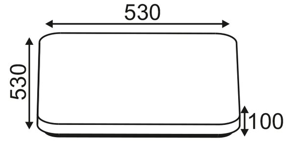 LED ΕΠΙΤ.Φ/Σ 60W IPATIA ΛΕΥΚΟ ΑΚΡΥΛΙΚ 4000K 4300LM 230V 53X53XH10CM