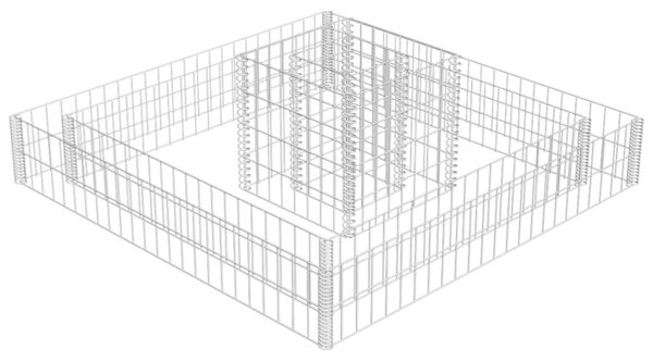 VidaXL Συρματοκιβώτιο Γλάστρα 120 x 120 x 20 εκ. Γαλβανισμένος Χάλυβας