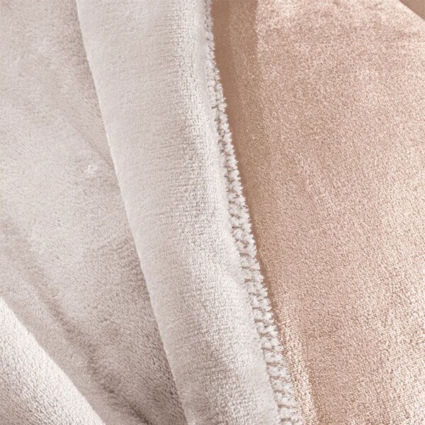 Κουβέρτα Fleece King Size (240x250) + Διακοσμητική Μαξιλαροθήκη (Σετ) Guy Laroche Velvet Pudra