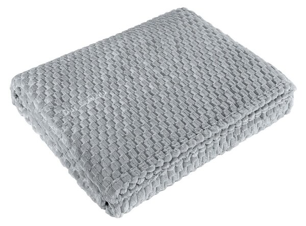 Κουβέρτα Fleece Υπέρδιπλη (220x240) + Διακοσμητική Μαξιλαροθήκη (Σετ) Guy Laroche Smoothie Silver