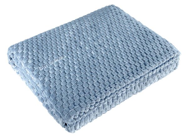 Κουβέρτα Fleece Μονή (160x220) + Διακοσμητική Μαξιλαροθήκη (Σετ) Guy Laroche Smoothie Blue