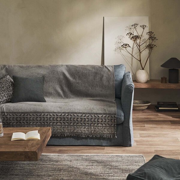 Ριχτάρι Καναπέ Διθέσιου (180x250) Gofis Home Indira Ash Beige/Black 258/13