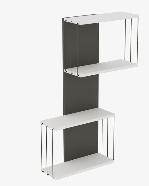 Ραφιέρα Τοίχου (65x19x96) A-G Destan 854KLN1730 White/Anthracite
