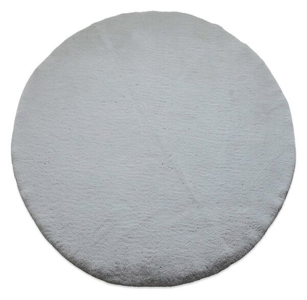 Στρογγυλό Χαλί Γούνινο (Φ160) New Plan Puffy FC6 Light Grey