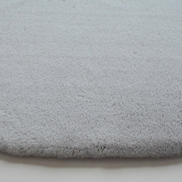 Στρογγυλό Χαλί Γούνινο (Φ160) New Plan Puffy FC6 Light Grey
