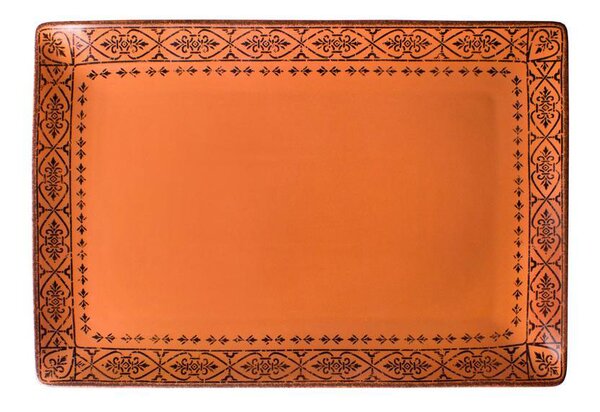 Πιατέλα Σερβιρίσματος Ορθογώνια (31x21) Oriana Ferelli Vintage Terracotta 22268-10