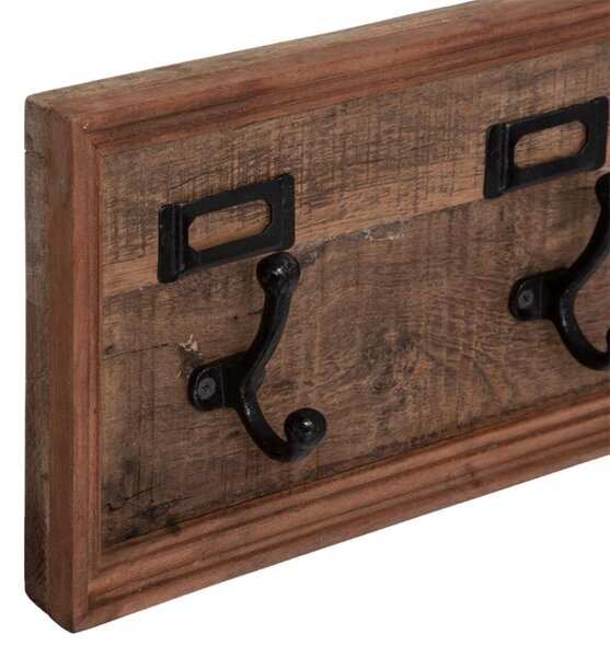 Κρεμάστρα Τοίχου Ραττάν 10 Θέσεων (82.5x3.5x20.7) A-S Wood 179473