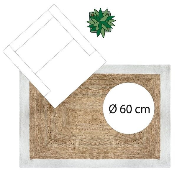 Χαλί Καλοκαιρινό (120x170) A-S Border White 168857Z