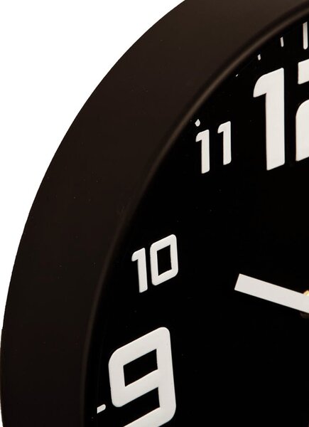Ρολόι Τοίχου (Φ30) Αθόρυβο A-S Black 114555G