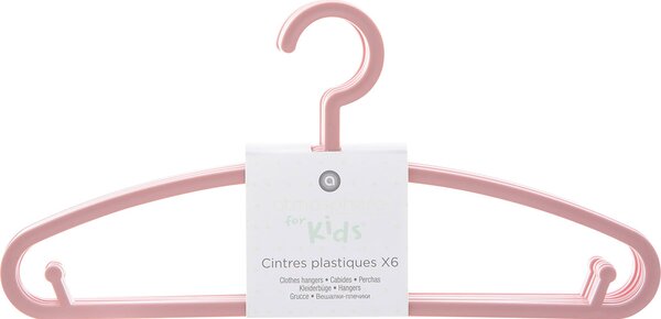 Παιδικές Κρεμάστρες Ρούχων (Σετ 6τμχ) A-S Hangers Pink 158462A