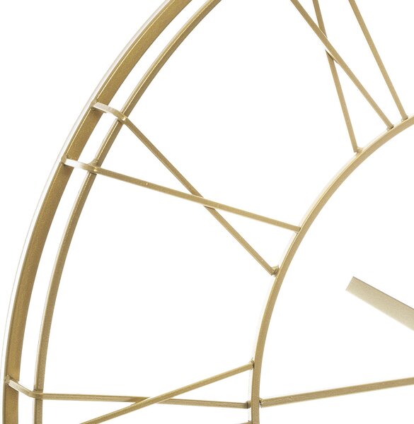 Ρολόι Τοίχου (Φ70) Αθόρυβο A-S 3D Metal Clock Gold 166977B