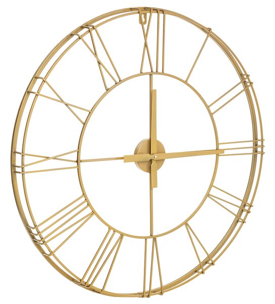 Ρολόι Τοίχου (Φ70) Αθόρυβο A-S 3D Metal Clock Gold 166977B