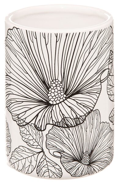 Ποτηροθήκη Μπάνιου (Φ7.8x11) F-V Black Flora 174699A